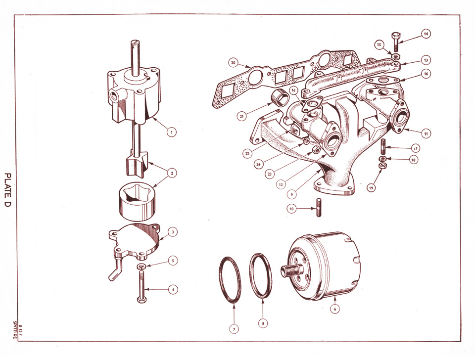 Exhaust Manifold Spitfire Mk1 - Engine - Club Triumph Ltd