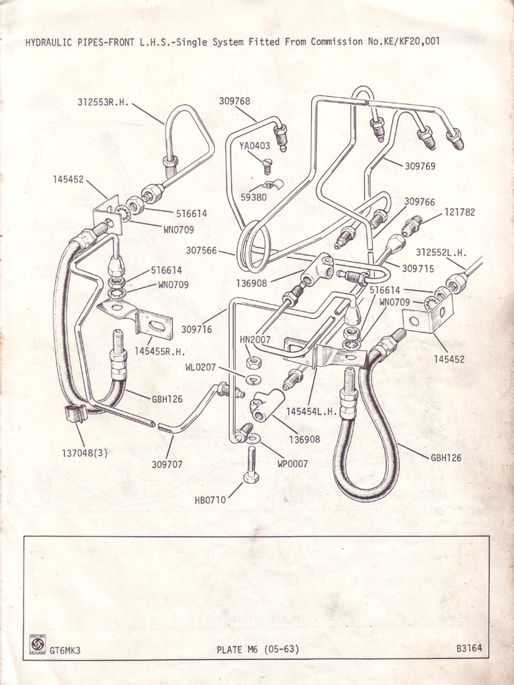 Hydraulic Pipes - Front L.H.S. - Single System Fitted from Commission ...