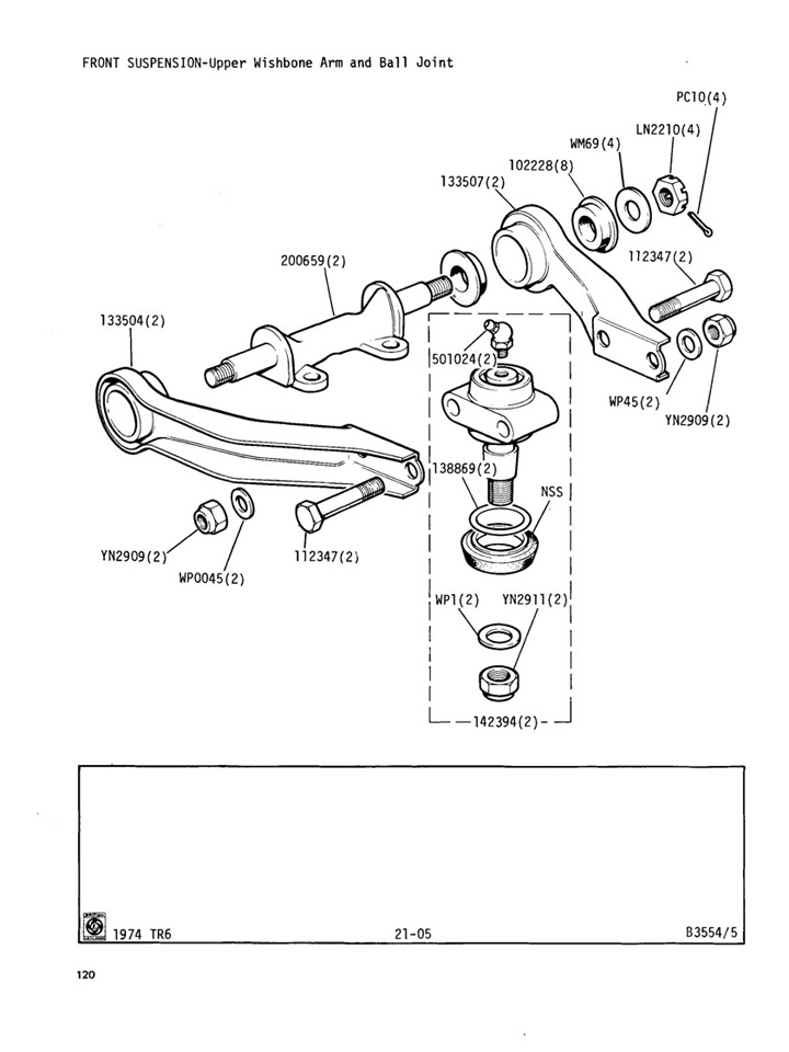 Upper Wishbone Arm and Ball Joint @ Canley Classics