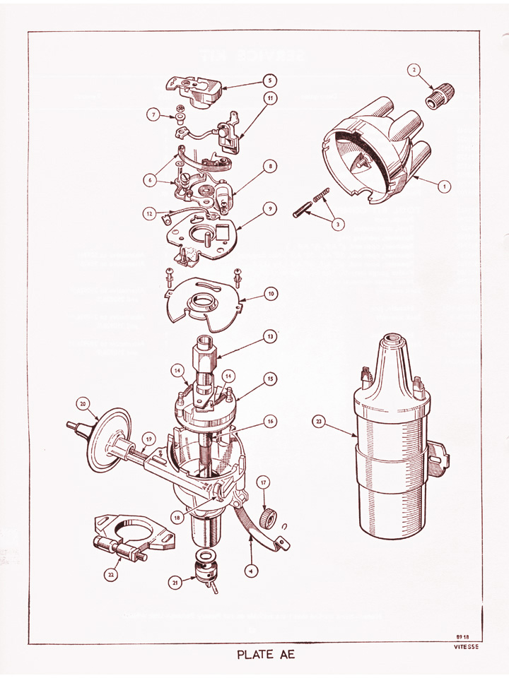 Distributor (Lucas) and Coil @ Canley Classics lucas distributor wiring diagram 